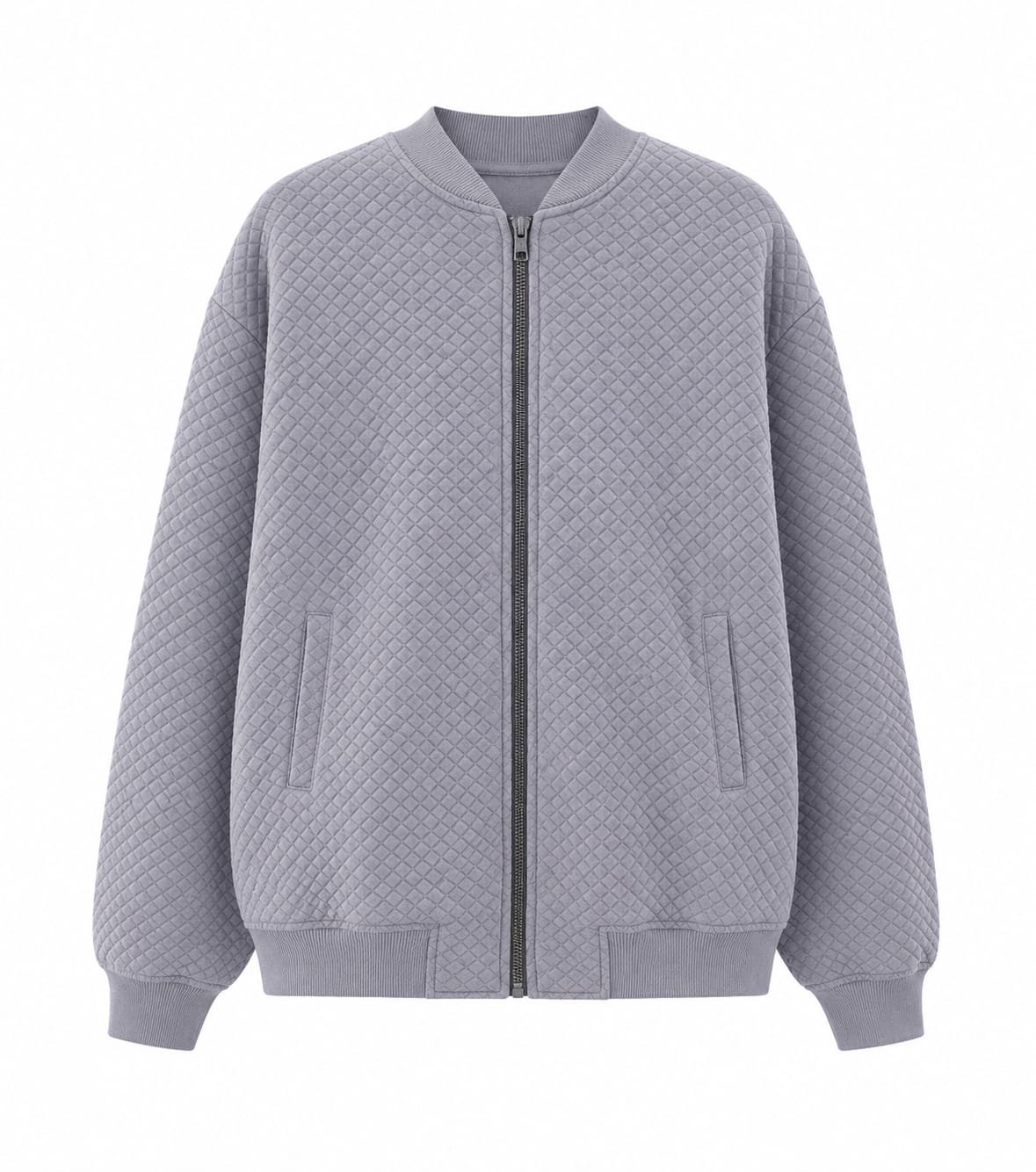 Jaket - model bomber warna abu-abu
