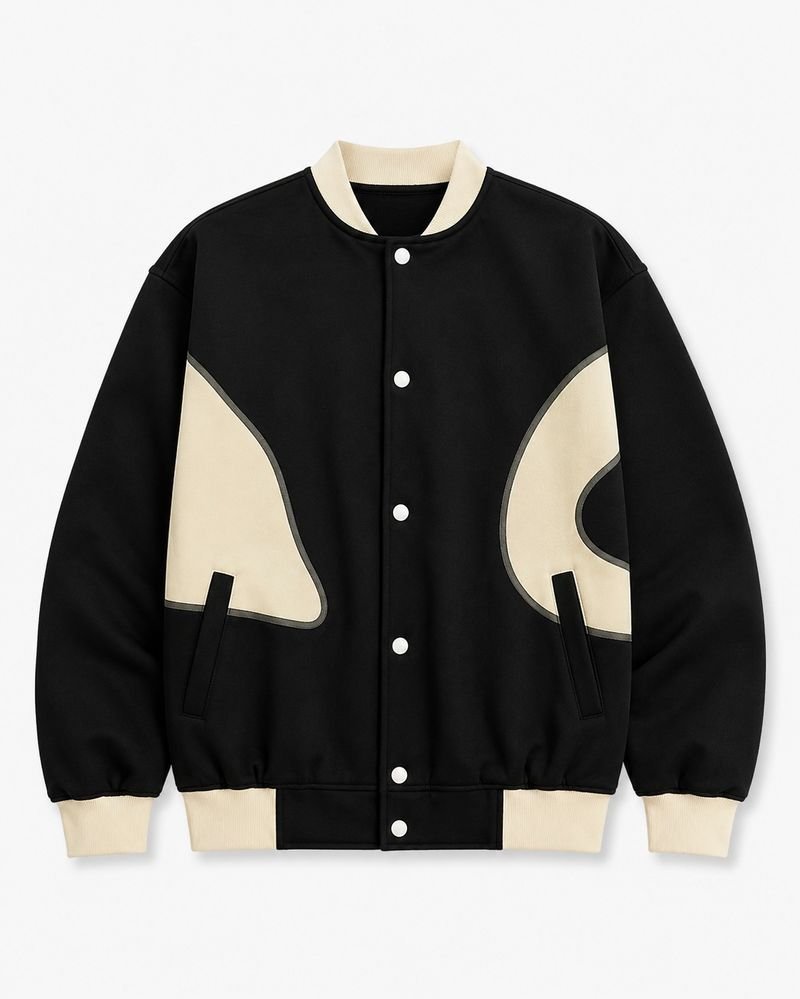Jaket varsity custom tampak depan