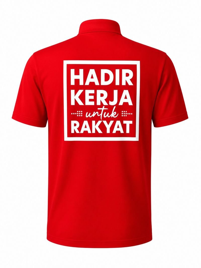 Kaos custom hasil sablon logo