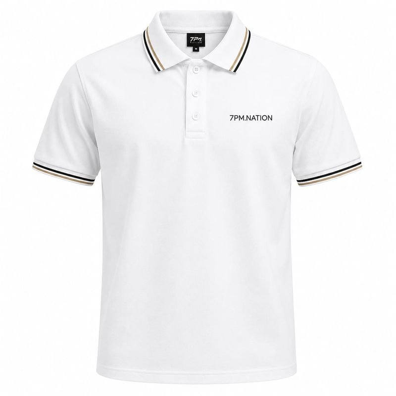 Kaos polo custom warna putih